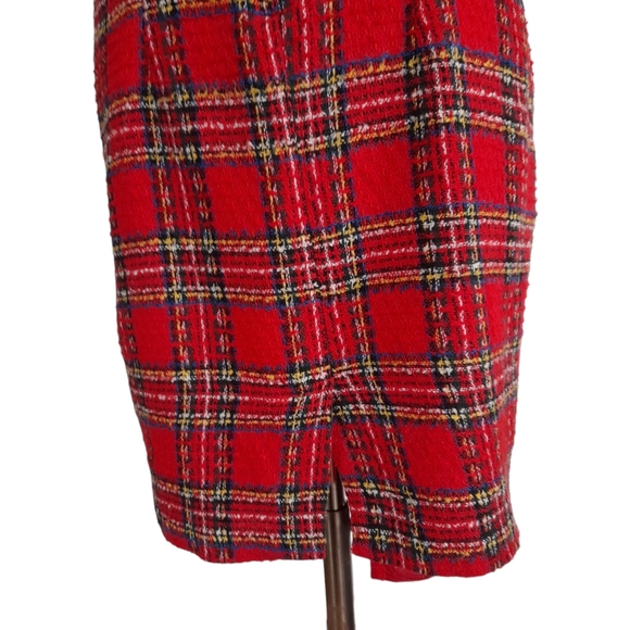 Vintage Red Tartan Shift Dress - Picture 5 of 8